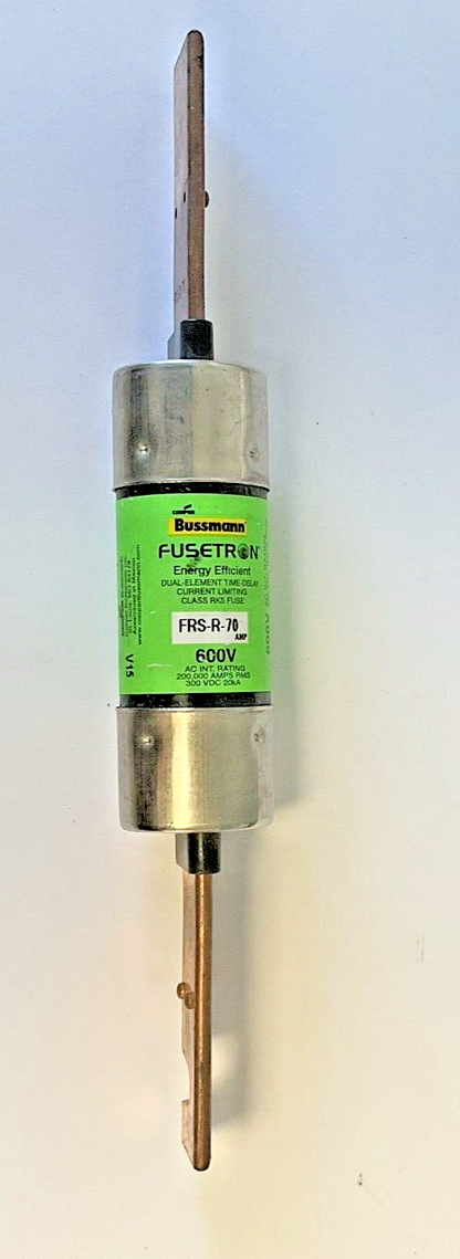 BUSSMANN FUSETRON FRS-R-70 FUSE 600V 300VDC 70A ***LOTOF3***1