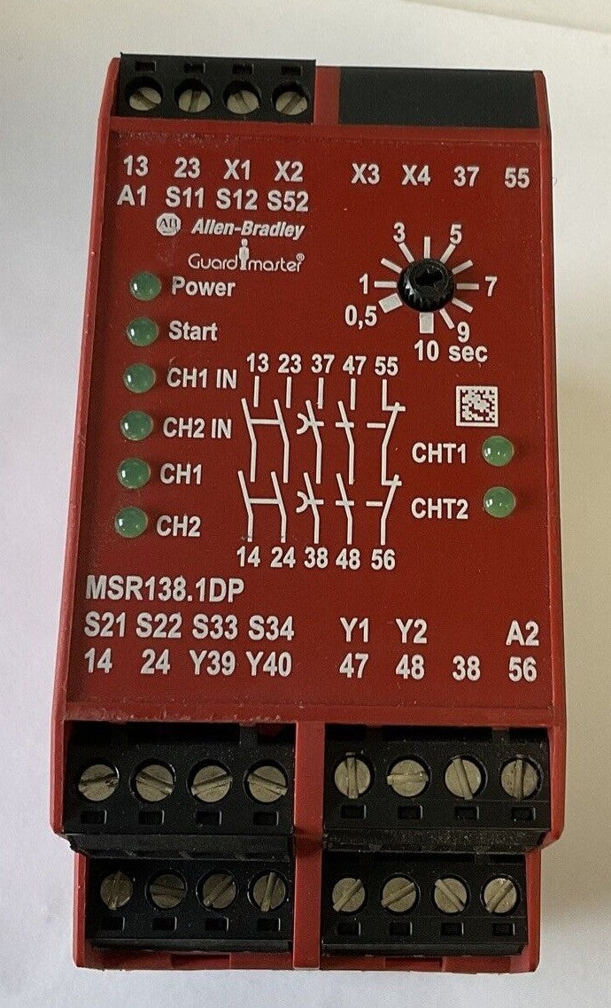 ALLEN BRADLEY 440R-M23088 SAFETY RELAY SER.B 24VAC/DC 50/60HZ 2