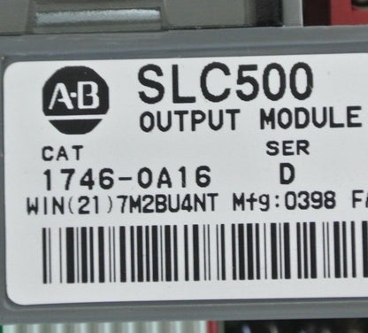 ALLEN-BRADLEY 1746-P2 + 1746-OW8 + 1746-OA16 (2) + 1746-IA16 (3) + 1746-A10 + 5