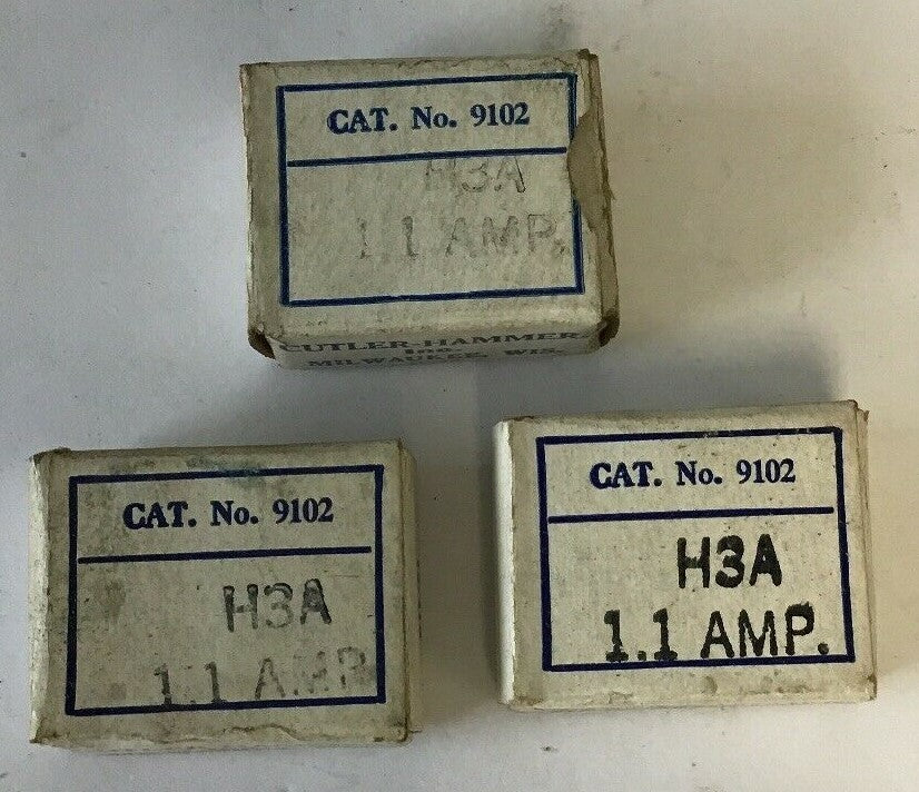 CUTLER HAMMER 9102 H3A 1.1AMP HEATER****LOTOF3****0
