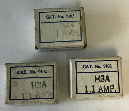 CUTLER HAMMER 9102 H3A 1.1AMP HEATER****LOTOF3****0