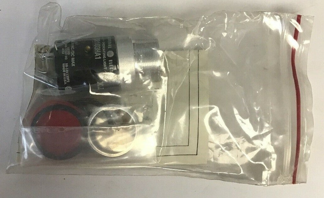 GE CR103HA1001R INDICATING LIGHT RED CROWN LENS 125V.  W/O BULB***LOTOF2***2