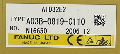 FANUC AID32E2 A03B-0819-C110 INPUT MODULE1