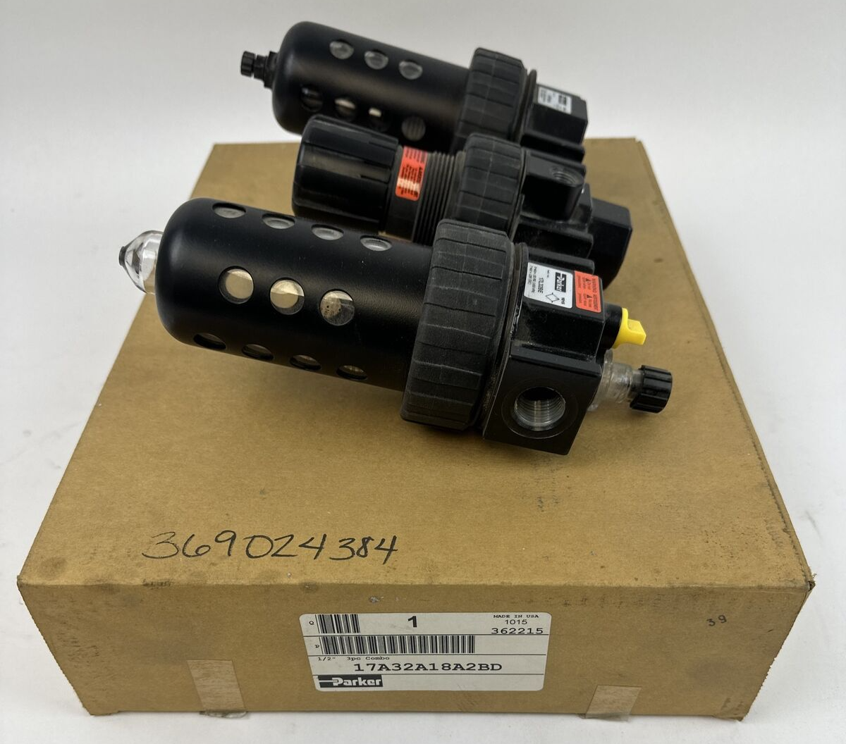PARKER 17A32A18A2BD 1/2" 3PC COMBO (07F32AC+07R313AC+17L32BE) FILTER REGULATOR0