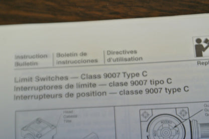 SQUARE D 9007 C84J Ser. A / LIMIT SWITCH w/ DELRIN TRIP / NEW SURPLUS / 9007C84J7