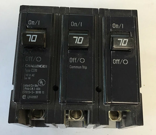 CHALLENGER C370 CIRCUIT BREAKER 70AMP 240VAC 3POLE 0