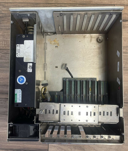 TEXAS MICROSYSTEMS 5022445-12 PLC CHASSIS WITH QT4A1 POWER SUPPLY 115/230VAC0