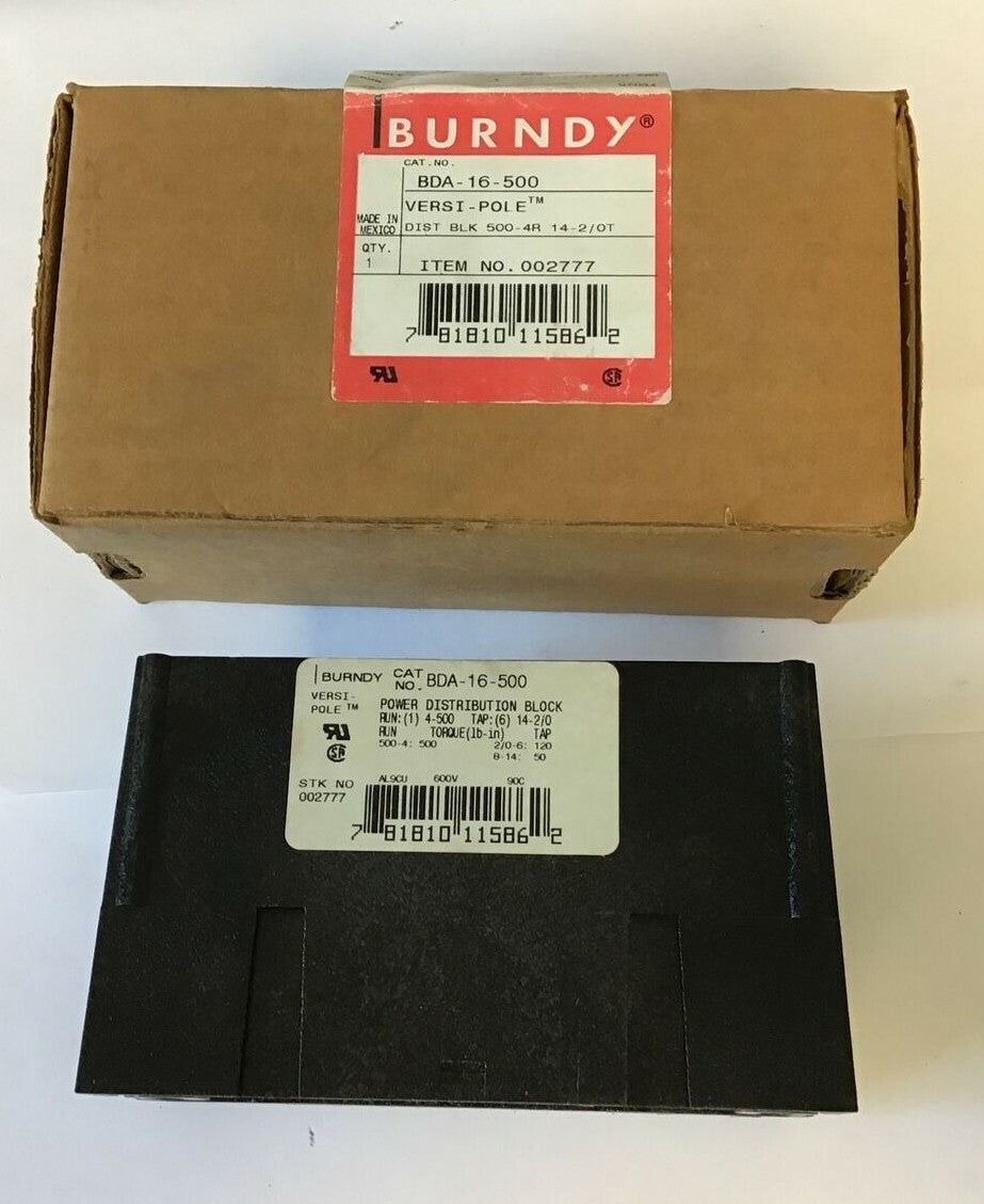 BURNDY BDA-16-500 POWER DISTRIBUTION BLOCK VERSI-POLE 0