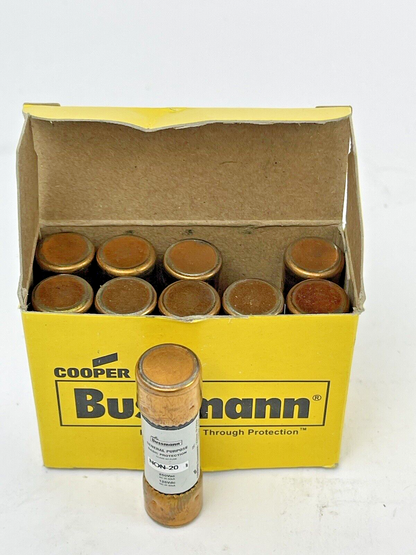 BUSSMANN EATON - BOX OF 10 - NON-20 - 20A 250V AC, K5, 2" FUSE - Cylindric4
