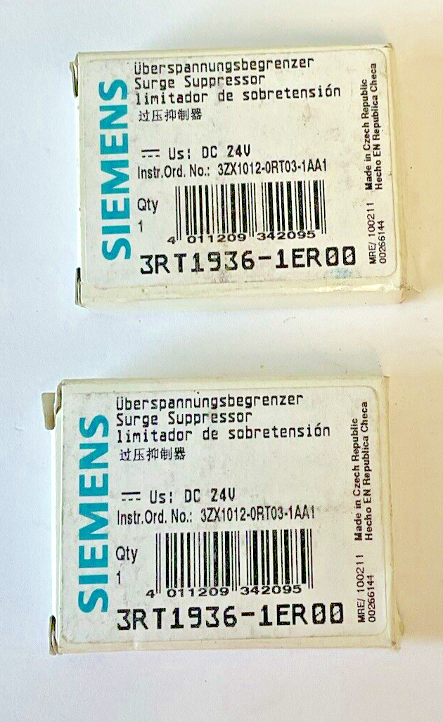 SIEMENS 3RT1936-1ER00 SURGE SUPPRESSOR 24VDC****LOTOF2****0