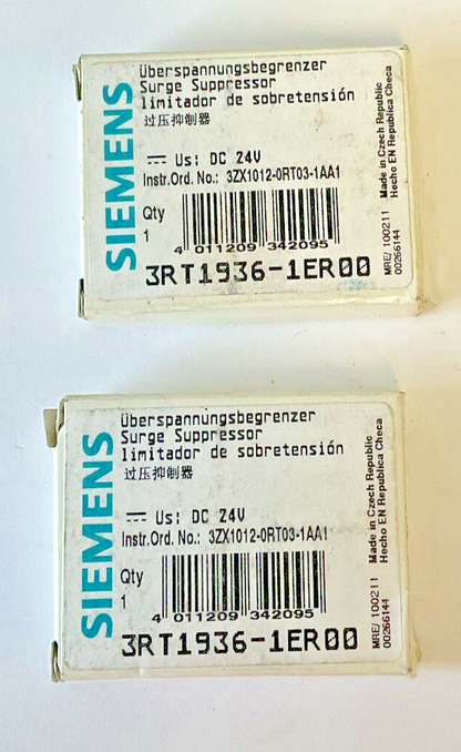 SIEMENS 3RT1936-1ER00 SURGE SUPPRESSOR 24VDC****LOTOF2****0