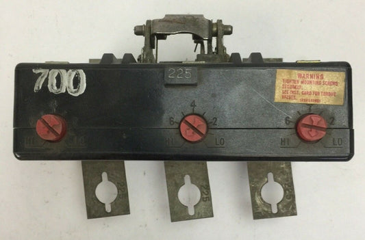 WESTINGHOUSE HKA3700TM TRIP UNIT 225AMP 3POLE INST TRIP 350-700A 2602D84G170