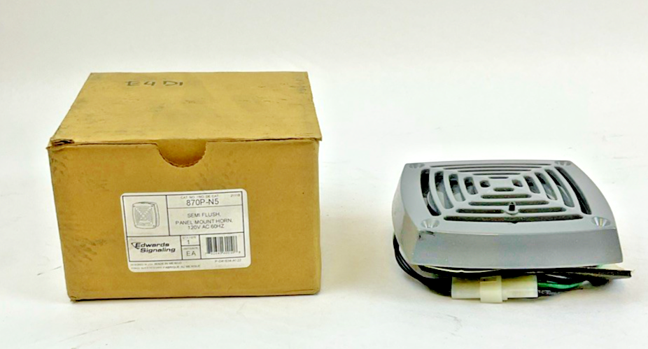 EDWARDS SIGNALING 870P-N5 SEMI FLUSH  PANEL MOUNT HORN 120VAC 60HZ0