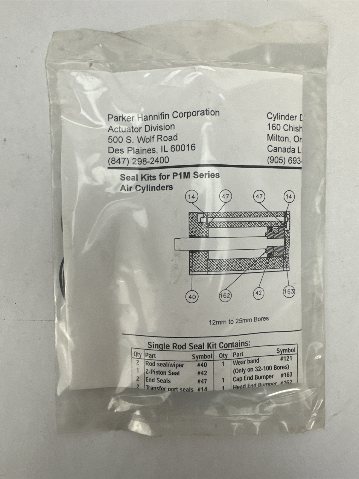 PARKER P1M-6KRT S/KIT DBL 32MM GP1 PIM REPAIR KIT1