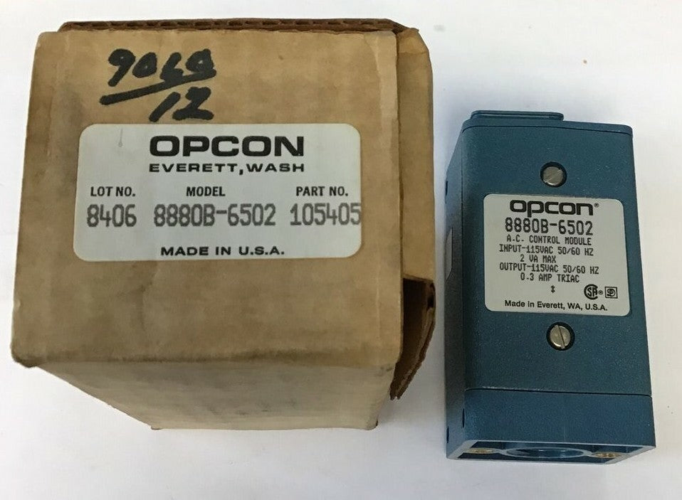 OPCON 8880B-6502 A.C. CONTROL MODULE 115VAC 50/60HZ 0
