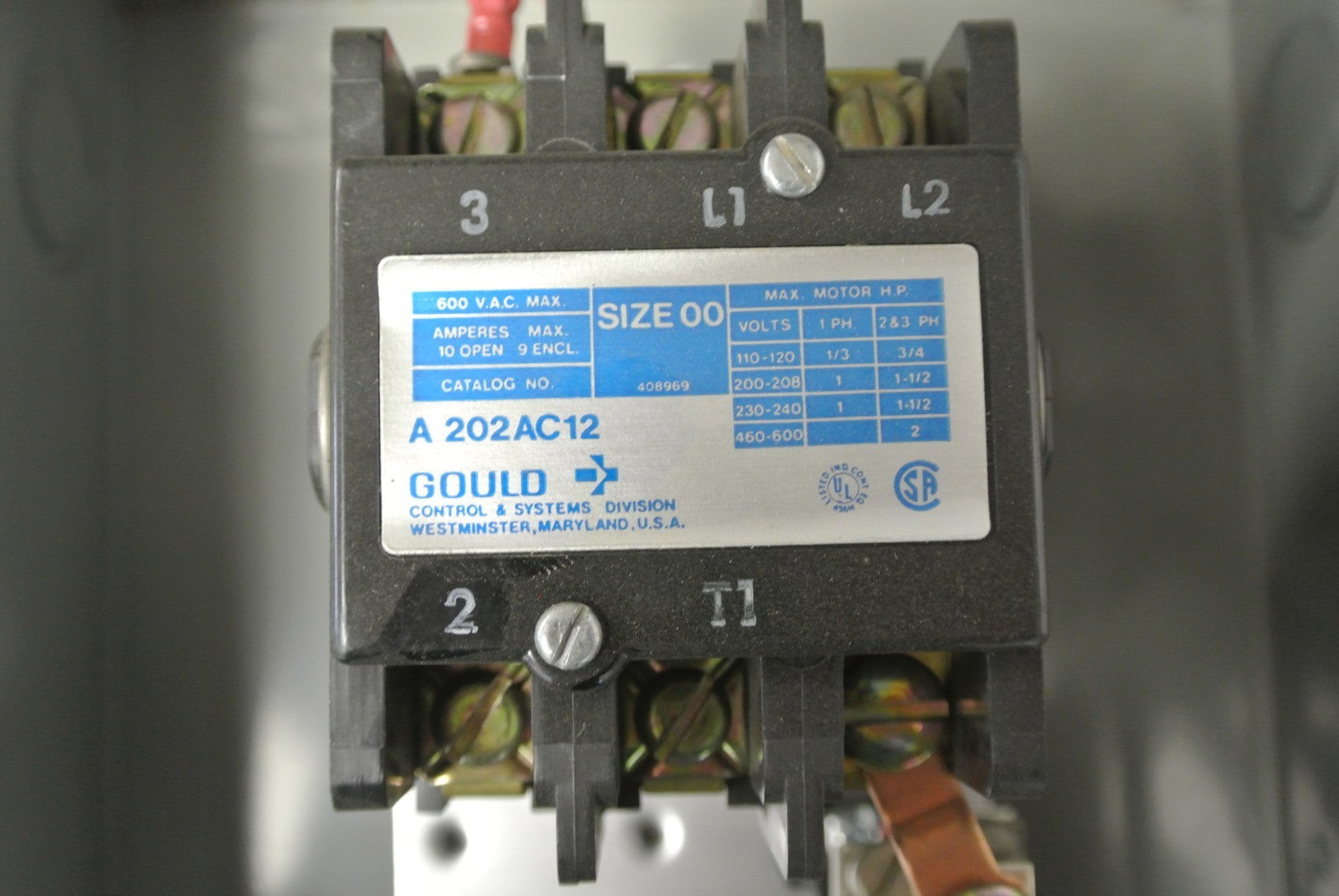 I-T-E A202AC121 / MOTOR CONTROL AC STARTER / SIZE 00 / 110120V / NEW SURPLUS4