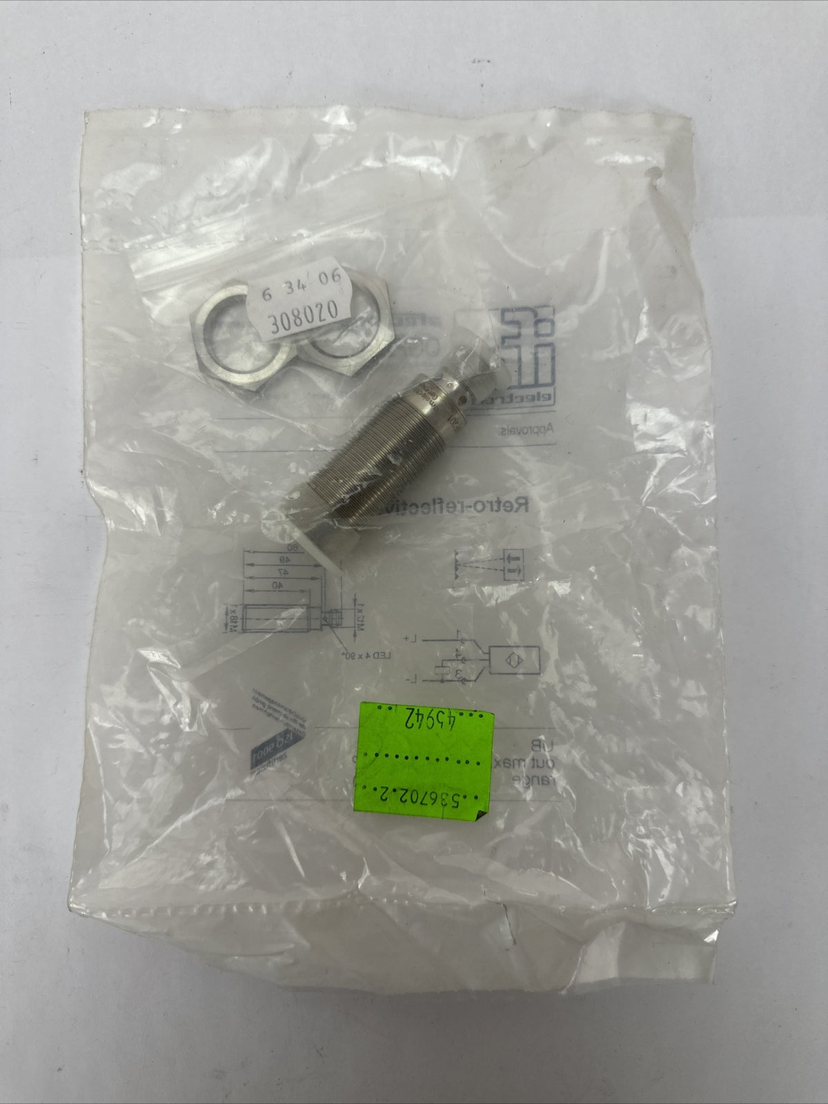 IFM ELETRONICS OGP201 RETRO-REFLECTIVE SENSOR EFECTOR 200 OGP-HPKG/US1001