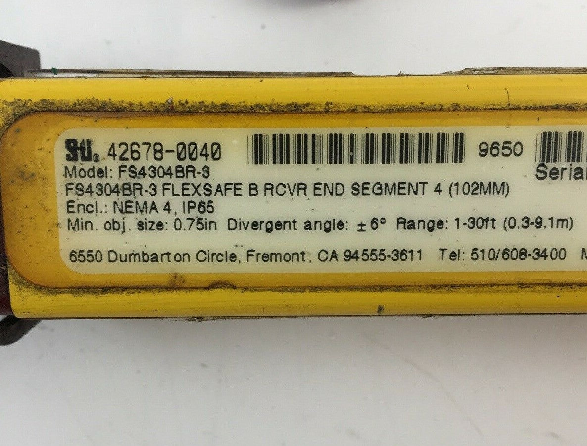 STI 42678-0040 FLEXSAFE-B FS4300B-2 SERIES MODEL FS4304BR-3 W/ 42664-0080 CABLE 1
