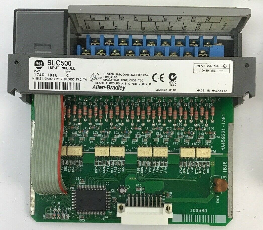 ALLEN BRADLEY 1746-IB16 SLC500 SER.C INPUT MODULE 30VDC ***LOTOF3***2