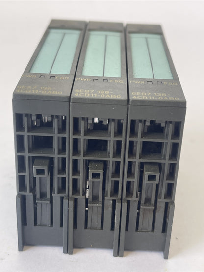 SIEMENS 1P 6ES7 138-4CB11-0AB0 PM-E POWER MODULE 24..48VDC 24..230VAC (LOT OF 3)1