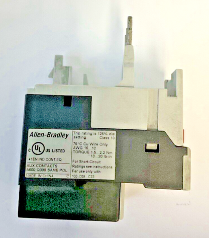 ALLEN BRADLEY 193-T1AC12 OVERLOAD RELAY SER.A 9-12.5A2