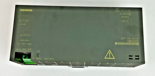 SIEMENS 6EP1 336-2BA00 POWER SUPPLY 120/230V 50/60HZ 20A 24VDC0