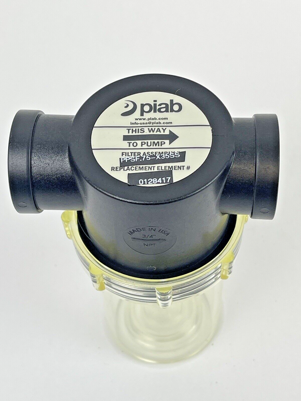 PIAB - 0128417 - VACUUM FILTER - 3/4IN SS ELEMENT - 01.10.522 - 3/4" NPT0