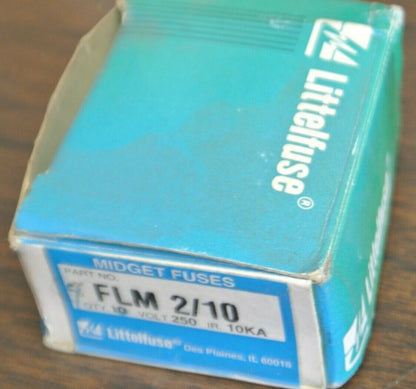 LOT of 5 / LITTELFUSE FLM2/10 MIDGET FUSE 2/10A / 250V / NEW SURPLUS / FLM-2/103