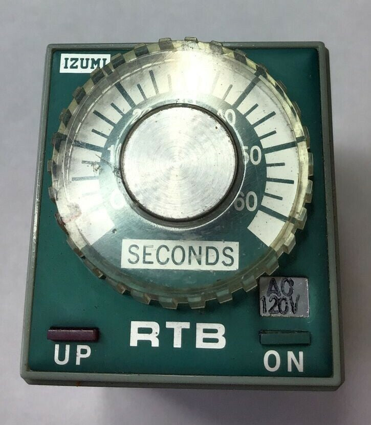 IZUMI RTB-CB1N 120VAC ELECTRONIC TIMER 7A(RES.)220VAC 10A(RES.)110VAC1