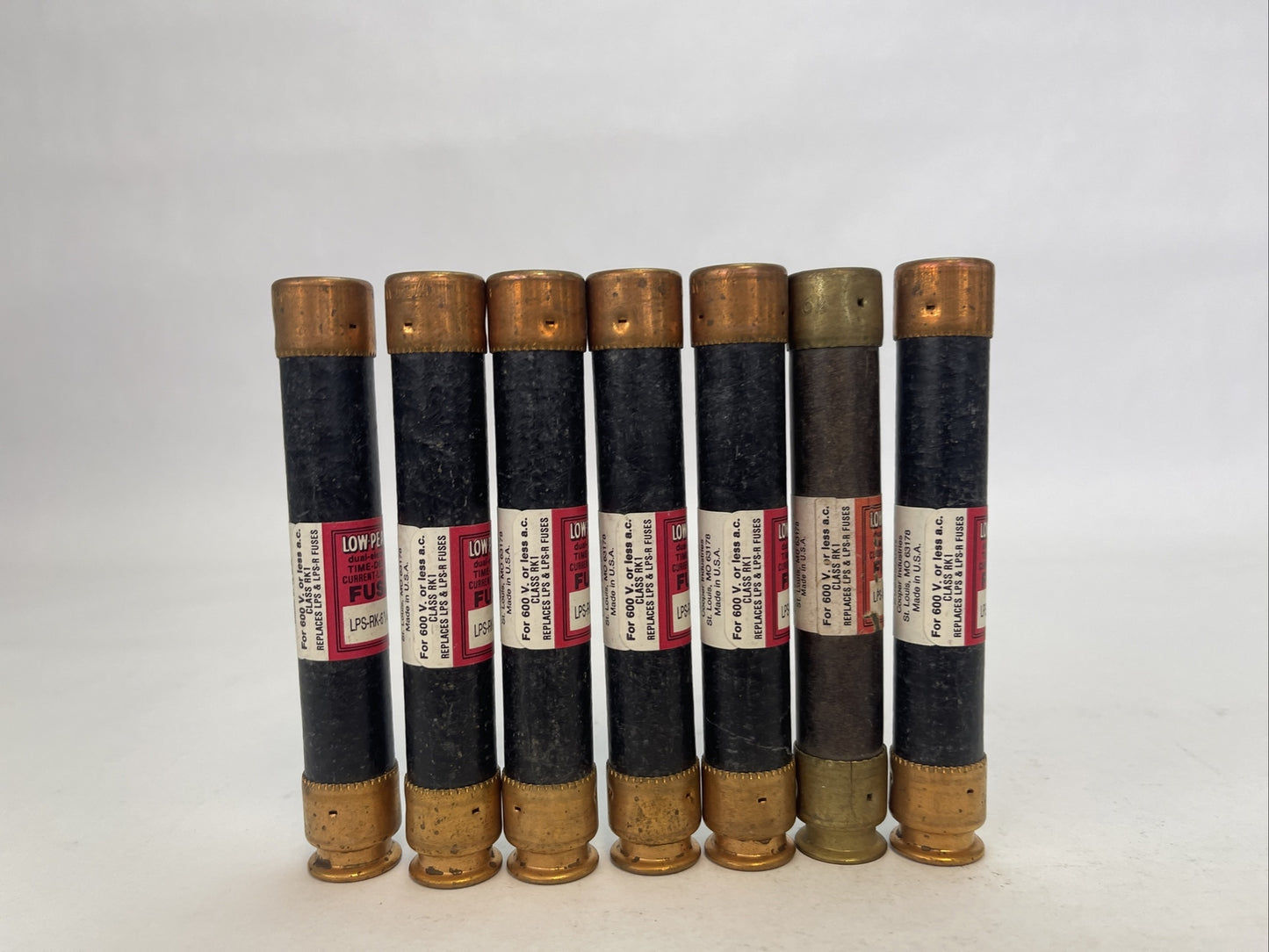 BUSSMANN LPS-RK-6 1/4 LOW-PEAK DUAL ELEMENT FUSE 6-1/4AMP 600VAC (LOT OF 7)4