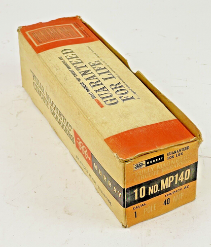 MURRAY *BOX OF 10* - MP140 - 40A, 1 POLE CIRCUIT BREAKERS, 120/240 VAC1