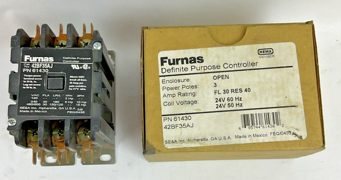 FURNAS 42BF35AJ DEFINTE PURPOSE CONTROLLER 3P 24V 50/60HZ 480/600VAC 15HP0