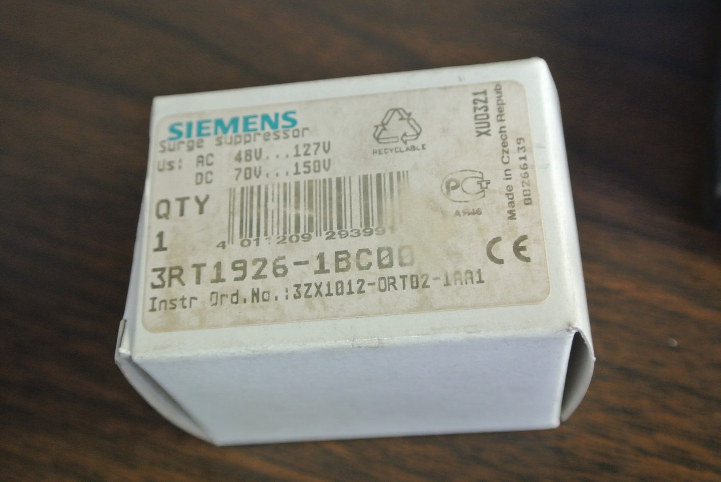 SIEMENS 3RT1926-1BC00 SURGE SUPPRESSOR 48-127VAC, 70-150VDC NEW SURPLUS LOT / 131