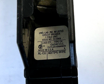 CUTLER HAMMER CH160 CIRCUIT BREAKER 60A 120/240VAC CLASS CTL TYPE CH2