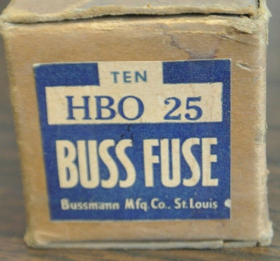 BOX of 10 / BUSS HBO25 BOLT-DOWN RECTIFIER FUSE / 25A / 32VDC / NEW SURPLUS5