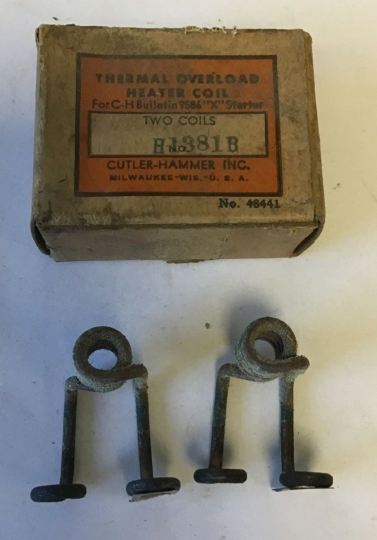 CUTLER HAMMER 9586H1381B OVERLOAD OVERLOAD HEATER COIL ***BOXOF2***0