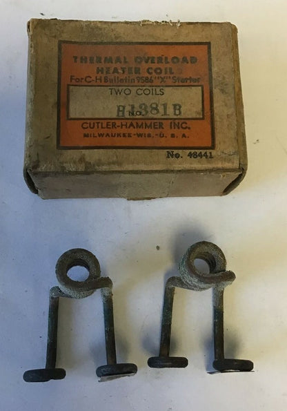 CUTLER HAMMER 9586H1381B OVERLOAD OVERLOAD HEATER COIL ***BOXOF2***0