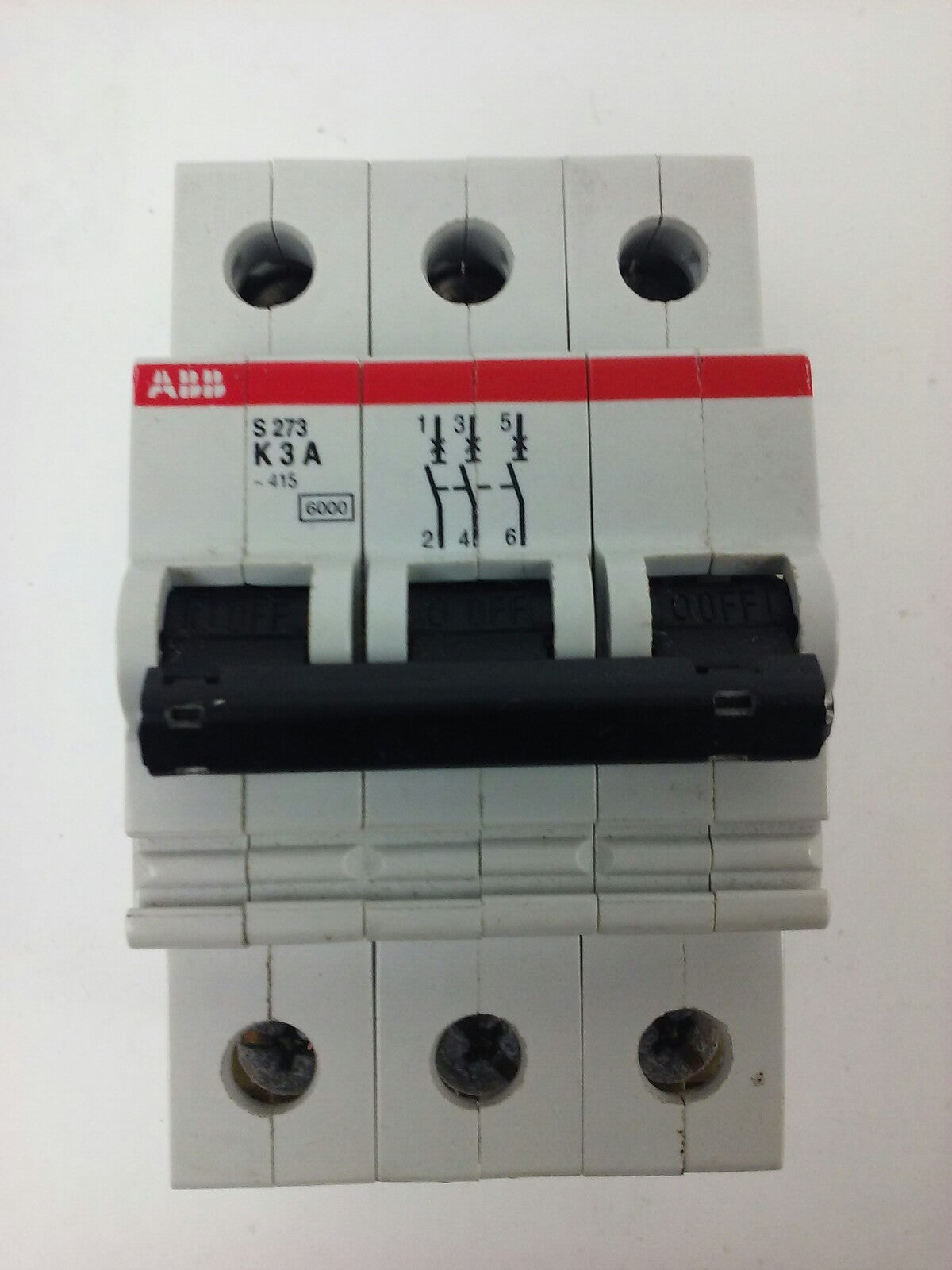 ABB, S273-K3A, CIRCUIT BREAKER, 3P, 277/480VAC, 3AMP, VDE0660, NEW SURPLUS0