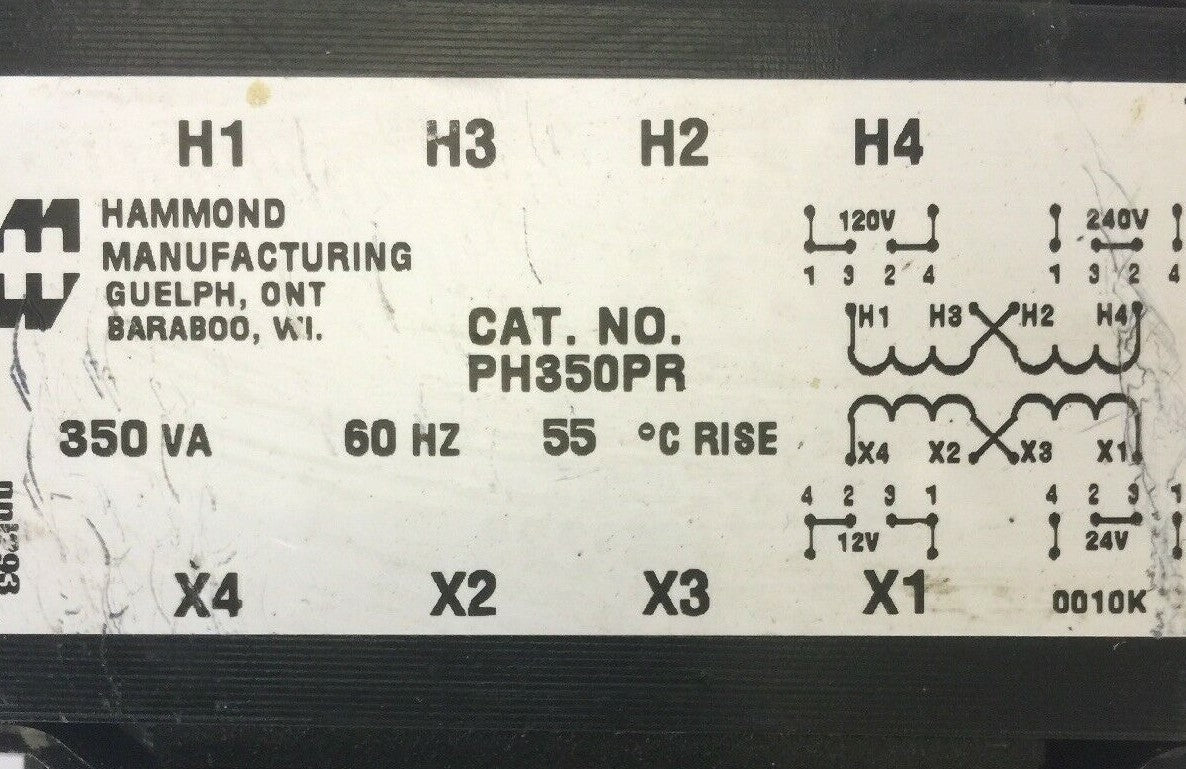 HAMMOND PH350PR TRANSFORMER 350 VA 1