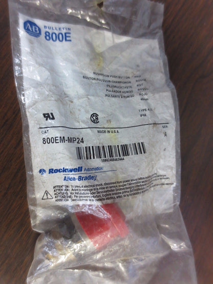 ALLEN-BRADLEY 800EM-MP24, Ser. A - MUSHROOM PUSH BUTTON - RED - NEW SURPLUS3