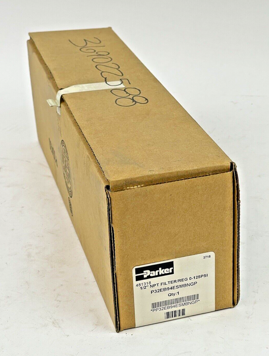 PARKER - P32EB94ESMBNGP - 1/2" NPT FILTER/ REGULATOR - 0-125 PSI0