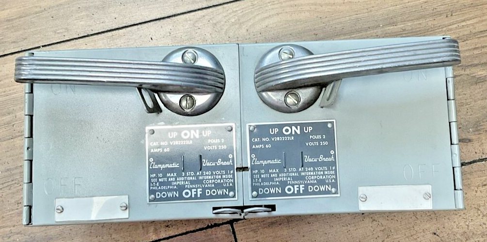 ITE V2B2222LR CLAMPOMATIC VACU-BREAK 60A 250V 2POLE 10HP***SEE DESCRIPTION***0