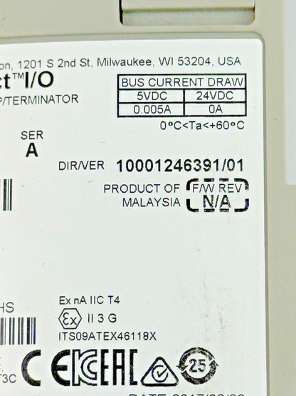 ALLEN-BRADLEY *LOT OF 5* - 1769-ECR SER. A F/W REV. N/A - COMPACT I/O RIGHT END7