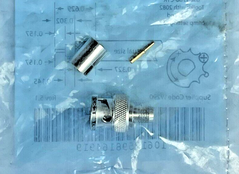 LOT OF 4 - ALLEN BRADLEY - 1786-BNC B - CONTROLNET BNC PLUG RG-6QS1