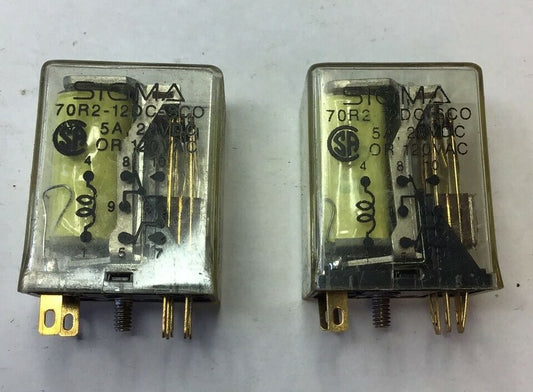 SIGMA 70R2-12DC-SCO RELAY 5A,28VDC/120VAC ***LOTOF2***0