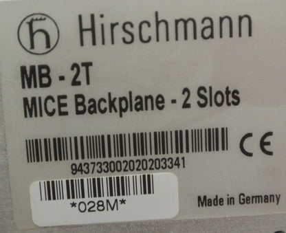 HIRSCHMANN MB-2T / MICE BACKPLANE - 2 + 5 SLOTS - PLC BASE1