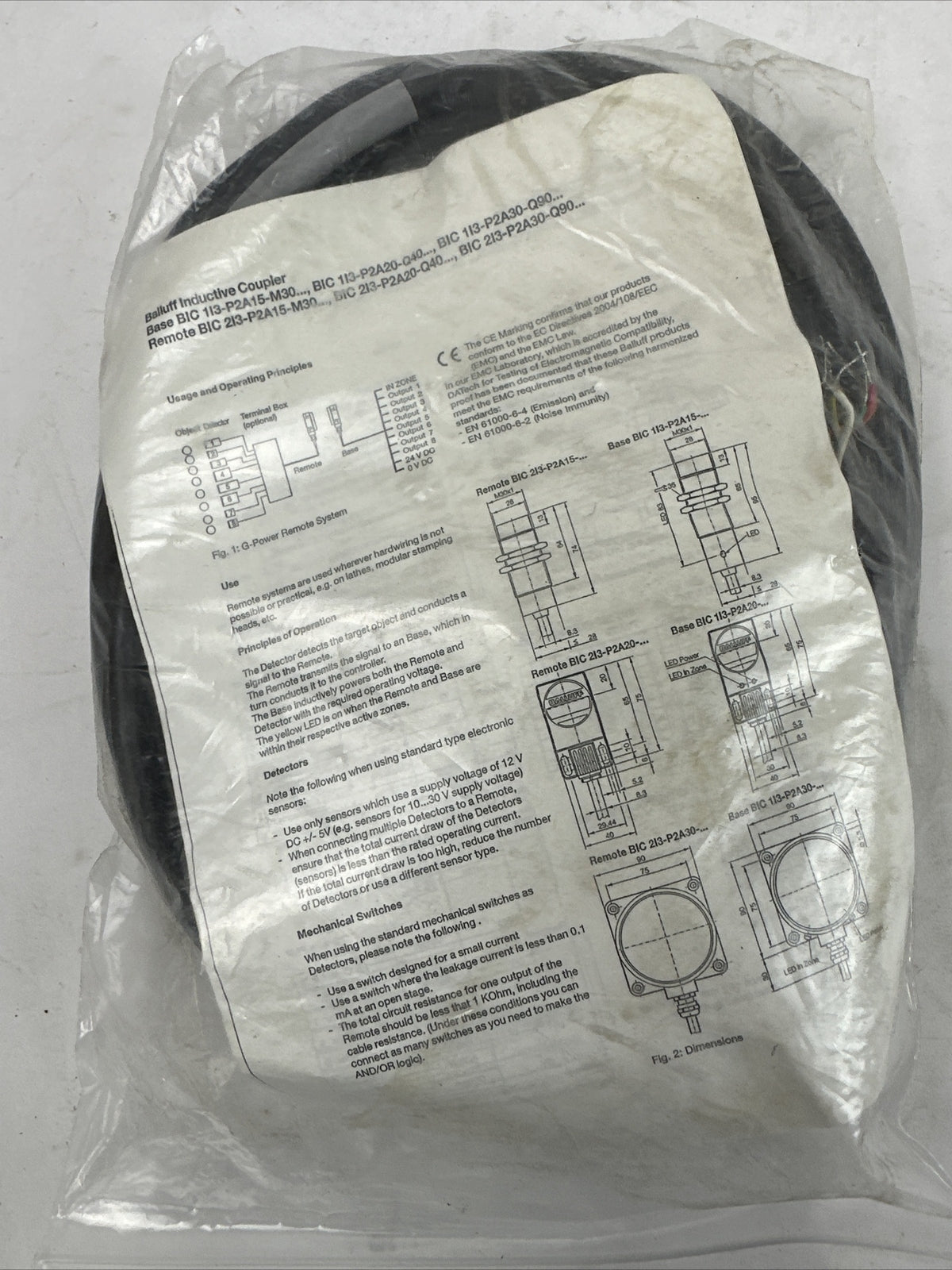 BALLUFF BIC0022 BIC 213 P2A20-Q40AC-GPX0B-050 RGPT-4008-V1220B-PU-052