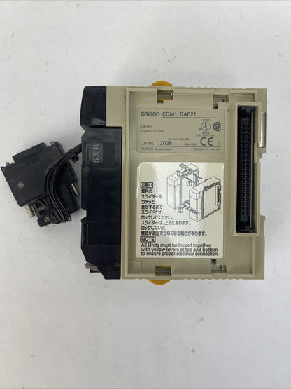 OMRON CQM1-DA021 D/A UNIT 0-20mA/-10 - +10V2