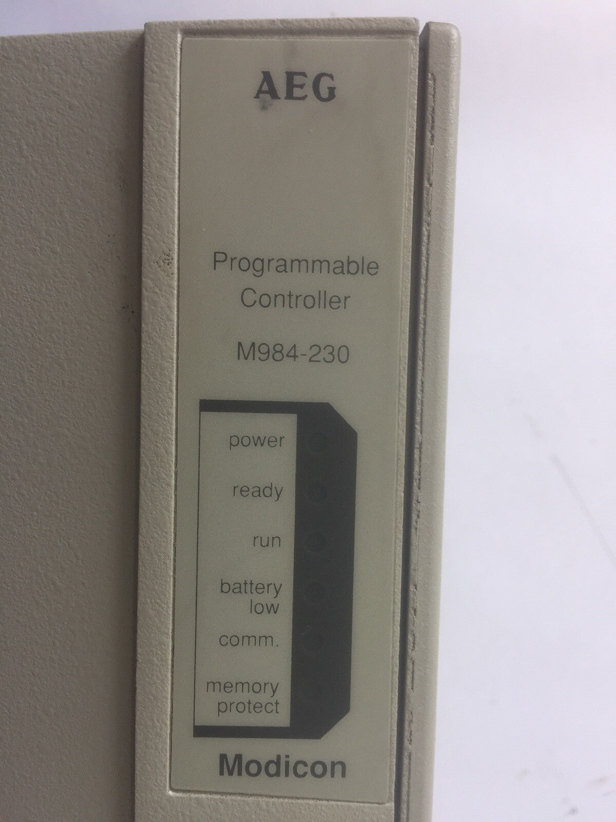 AEG MODICON PC-M984-230 PROGRAMMABLE CONTROLLER 115/220V 50/60HZ 1.5A 7