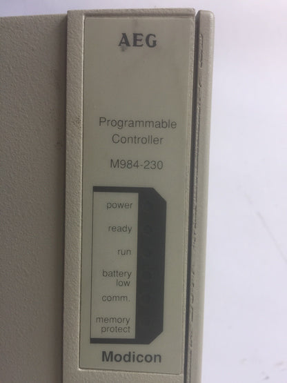 AEG MODICON PC-M984-230 PROGRAMMABLE CONTROLLER 115/220V 50/60HZ 1.5A 7